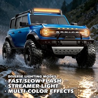 Hstar R22 1:12 Camionnette RC tout-terrain 4x4 à commande radio 2,4 GHz entièrement proportionnelle, 3 vitesses, engrenages métalliques, lumières LED
