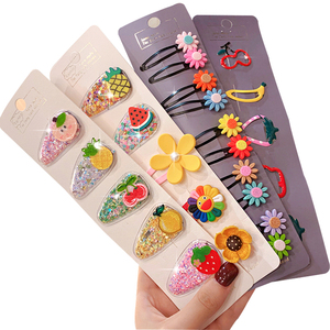 50% de Descuento, Juego de 15 Piezas de Pinzas para el Cabello Coloridas, Pinzas para el Cabello con Dibujos Animados de Frutas para Niñas, Accesorios para el Cabello con Flores para Niñas - Product Image 4