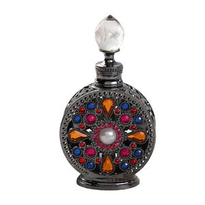 Bouteilles d'huile de <span class=keywords><strong>parfum</strong></span> de mode vieux arabe de 15ml avec couvercle en métal doré égyptien bouteille de <span class=keywords><strong>parfum</strong></span> en verre arabe - Product Image 2