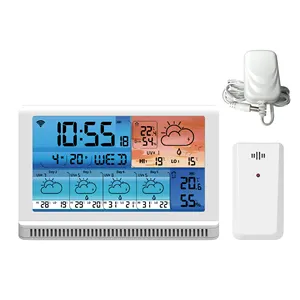 Temperfamilyand humipartymfort livello 3 allarmi Smart Weather Station ABS classico digitale personalizzato vendita calda Indoor/outdoor