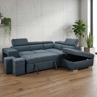 Canapé d'angle convertible en tissu, design européen, deux places, avec rangement, écologique, pour appartement et hôtel - Leader des grossistes