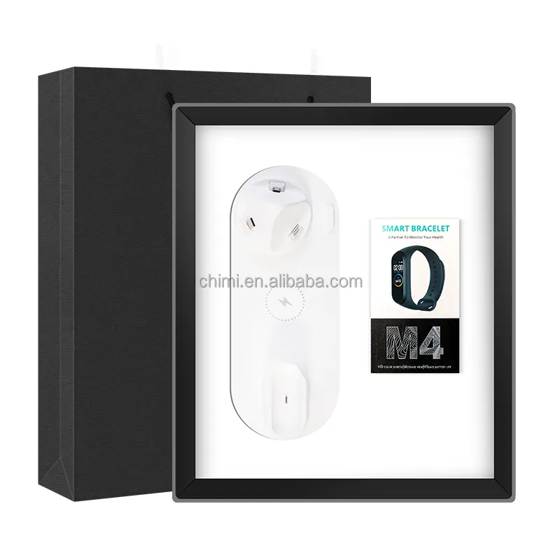 Custom Logo Business Anniversary Gift Promotional Item 6 in 1 Charging Stand+Smart Bracelet Corporate Luxury Gift Set