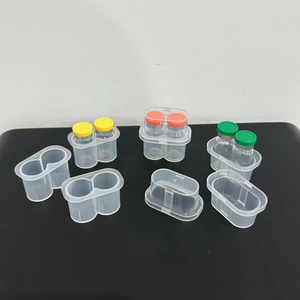 Wholesale Cosmetic Skin Care 10ml 2-Slot Waterproof Transparent PP <b>Plastic</b> Peptide Vial <b>Boxes</b> 3ml 2-Vials Holder - Product Image 4