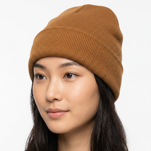 Premium Solid Color Wool Blend Breathable Waterproof 3D Embroidery Knitted Beanie <b>Hat</b> <b>Winter</b> Casual Wear for Adults 56-58CM Head - Product Image 2