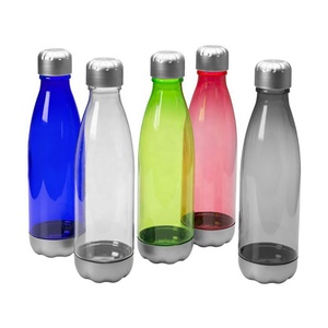 Bouteilles vides rondes en plastique pour soda, sans BPA, en Tritan transparent avec couvercle et base métalliques, 20oz 600ml - Product Image 3