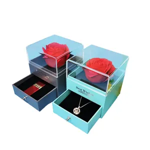 Rose éternelle sous cloche en verre, <span class=keywords><strong>La</strong></span> <span class=keywords><strong>Belle</strong></span> <span class=keywords><strong>et</strong></span> <span class=keywords><strong>la</strong></span> <span class=keywords><strong>Bête</strong></span>, Savon en forme de rose, Cadeaux pour <span class=keywords><strong>la</strong></span> Saint-Valentin <span class=keywords><strong>et</strong></span> <span class=keywords><strong>la</strong></span> Fête des Mères, Décoration d'intérieur - Product Image 1