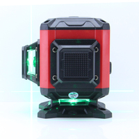 Niveau laser 3D bleu super industriel DIY à 12 points, auto-nivelant 360° horizontal et vertical, mini format de poche 12 cm, batterie Li-Ion
