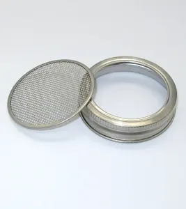 304 stainless steel sprout lid filter screen disc mason jars sprouting lids