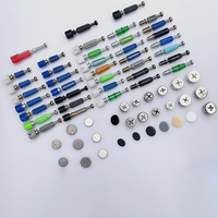 Raccord de boulon de joint d'armoire accessoires de meubles en plastique Mini boulons de bielle de fixation vis de boulon de verrouillage à came zingué