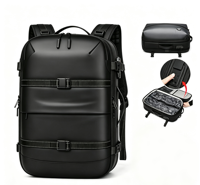 Sac à dos pour ordinateur portable extensible, étanche, avec serrure TSA, chargement USB, poche latérale pour bouteille, pour homme