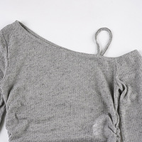 Nouvelle Collection Coréenne : Hauts Y2K à Manches Longues pour Femme, Style Tendance avec Dentelle et Taille Froncée, Idéal pour le Travail