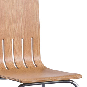 Silla de Oficina Henmei HM-028, Color Madera Natural, Estructura Metálica, para Conferencias, Capacitación y Aulas - Product Image 1