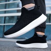 Nouvelles baskets premium pour hommes, chaussures en maille respirantes pour femmes, grandes tailles jusqu'à 46, semelle épaisse légère, chaussures décontractées
