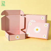 Boîtes d'expédition en carton ondulé personnalisées avec logo, en kraft rose, emballage cadeau premium de petite taille avec inserts pour bougies, produits de beauté et maquillage