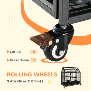 <span class=keywords><strong>Cage</strong></span> à chien modulaire robuste, portable, de haute qualité, équipée de roues universelles, <span class=keywords><strong>cage</strong></span> à chien ventilée - Product Image 4