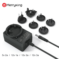 Alimentation électrique 0.5a 1a 1.5a 2a 3a 4a 5a 5v 9v 12v 24v 36v 5w 6w 9w 12w 15w 18w 24w 36w 48w 60w Ac adaptateur CC avec prises multiples