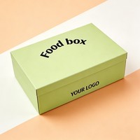 Boîte à salade en papier de luxe en gros avec fentes, récipient alimentaire jetable, boîte à sushi, fruits, boîte personnalisée, emballage de biscuits