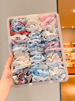 Ikat Rambut Scrunchie Renda Gaya Jepang Korea yang Lucu dan Santai, Headband Musim Panas untuk Anak Perempuan, Karet Elastis untuk Kuncir Tinggi, Ikat Rambut Pernikahan