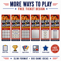 Boletos de Rascar Premium Serializados para Pizza, Cupones Personalizados de Premios Instantáneos para Regalos de Restaurantes y Promociones de Fidelización
