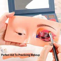 Perfect Praktijk Make Mannequin Gezicht, Siliconen Bionic Skin Make Praktijk Boord, Lash Make Mannequin