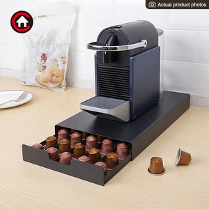 Organisateur moderne en métal pour <span class=keywords><strong>capsules</strong></span> K-Cup, <span class=keywords><strong>Dolce</strong></span> <span class=keywords><strong>Gusto</strong></span>, Nespresso, support pour 45 <span class=keywords><strong>capsules</strong></span>, support pour dosettes de café, <span class=keywords><strong>tiroir</strong></span> de rangement - Product Image 2