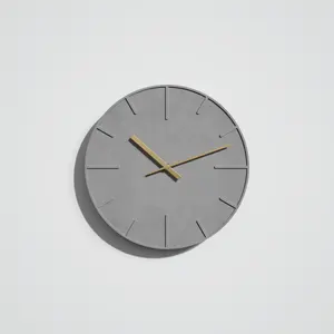 High Quality Luxury Modern Custom Concrete Home Decor Wall Clock Cement Nordic Wall Clock Individual Neutral Packaging For Home