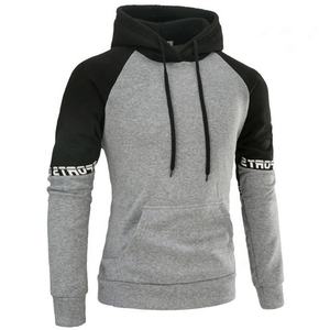 เสื้อฮู้ดสองโทนสำหรับผู้ชายผ้าฟลีซผ้าฝ้ายบุ100% ลายพื้นออกแบบได้ตามที่ต้องการสำหรับฤดูหนาว - Product Image 6