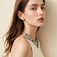 Collier en pierre naturelle multicolore avec breloque améthyste, fait main, plaqué or, réglable, pour tous les jours et événements spéciaux