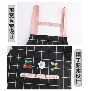 Bib <b>Apron</b> Waterproof Oil Resistant Adjustable Straps Large Pocket <b>Kitchen</b> Use Unisex Daily Wear - Product Image 2