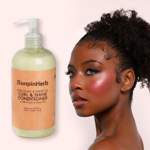 Acondicionador Suave y Nutritivo para Cabello Rizado con Aceite de Coco y Proteína de Seda para Cabello Grueso y Rizado, Cuidado Diario de Hidratación - Product Image 1