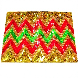 Hand-Carved Eco-Friendly Polished Customized Velvet Home Decoration Fancy Cotton Embroidered Designer Brass Inlay <b>Rectangular</b> - Product Image 1