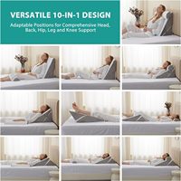 Nature 3Pcs Ortho pä disches Bettkeilkissen-Set Memory Foam Post Surgery Einstellbare 9 & 12-Zoll-Faltdreieckkissen