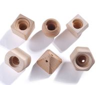 Haute qualité écologique Portable bois de hêtre voiture parfum bouteille couvercle suspendu diffuseur d'air carré arôme bouteille bouchon flacons