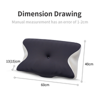 Oreiller de contour ergonomique rempli de mousse à mémoire de forme pour le sommeil Oreiller cervical confortable avec logo personnalisé