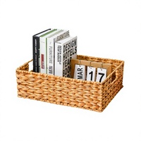 Nouveau panier de rangement HT3000 en PP tressé à la main, de forme droite, inspiré des feuilles de bananier, pour bureau, salon ou comme panier à linge.