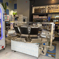 Machine à collation commerciale industrielle Stroopwafel et fabricant de cornets de crème glacée Gaufrier commercial pour usage commercial