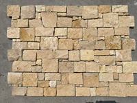 Revêtement mural extérieur en pierre naturelle, pierre calcaire beige, face brisée, luxueux, durable, carreaux de sol modernes pour hôtel, villa