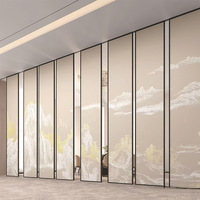 Cloison Modulaire Multifonctionnelle Moderne en Aluminium Durable, Écologique, Ignifuge, Mobile, Insonorisée et Pliante pour Hôtels