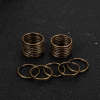 25MM Edelstahl-Eisen Flach-Schlüsselring Silberbeschichtet Metall Rohling Schlüsselanhänger Spaltring Schlüssel
