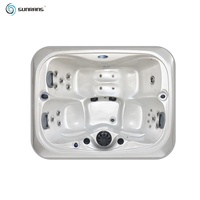 Jacuzzi Inteligente Acrílico para Exteriores Sunrans, Moderno, con 2 Asientos y 1 Sillón Reclinable, Ecológico, con Garantía de 5 Años, Sistema Balboa, Fácil de Instalar