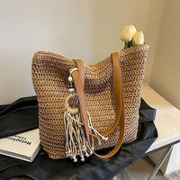 Sac de plage d'été de luxe, sac à main tissé à la main, vente en gros, sac à bandoulière pour femmes, haute qualité, grande capacité, sacs en paille de créateur