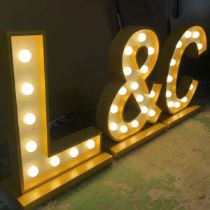 3D gigante amor letras bombilla palabra boda marquesina personaje LED signo al por mayor LED canal letras fabricante - Product Image 1