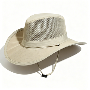 Unisex Mesh Lace Wide Brim Safari <b>Sun</b> <b>Hat</b> UPF 50 UV Protection Breathable Outdoor Travel Sports Fishing Boonie <b>Hat</b> Adjustable - Product Image 6