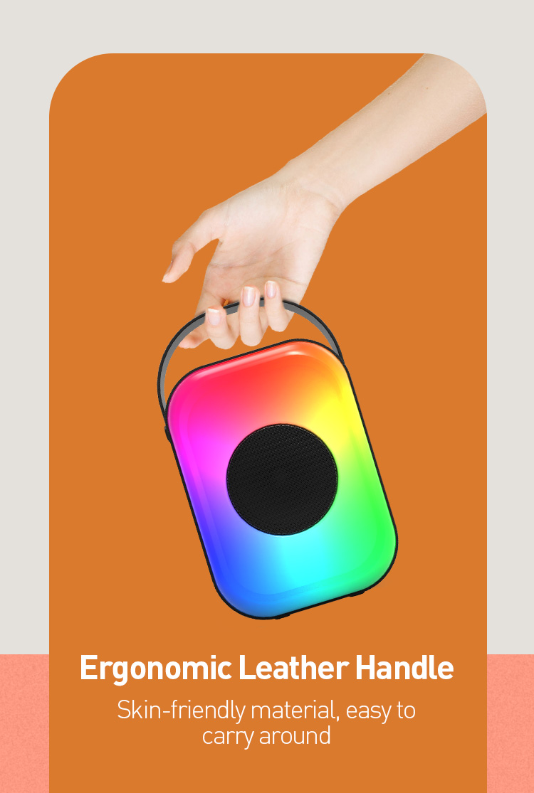 Modeng Aux Speaker 2022 New &Private Model Portable 3 Inch Rgb Led Light  Usb Speaker Long Working Time Tf Speaker