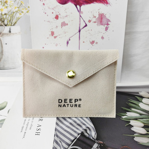 Bolsa de Terciopelo Personalizada con Logotipo, Bolsa de Regalo para Joyería con Cierre de Sobre de Gamuza Sintética - Product Image 2