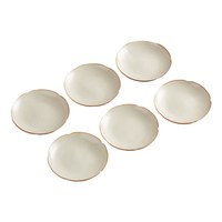 Peralatan Rumah Tangga Kelas Atas Ru Kiln Anti-scald Tahan Lama Enam Buah Warna Beige Motif Bunga Berbentuk Tanaman Logo Kustom Gaya Cina Personal