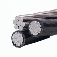 Cable conductor de aluminio Abc XLPE PE LDPE, cable aislado de PVC, Triplex, Triplex, 4x70 mm2 50 mm2