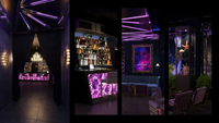Narguilé commercial salon discothèque meubles LED comptoir de bar à vendre coloré RGB lumière LED hôtel comptoir de bar discothèque