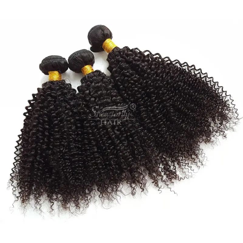 8A Grade HairWeft Afro Kinky Curly Hair Weaving 100% Sew In Human Hair Extension