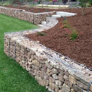 Gabion cestas de parede, alta qualidade gabion pedra gabion gaiolas de malha de fio de ferro hexagonal preço